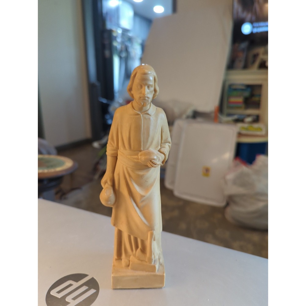 Vintage St Joseph the Carpenter 3D Statue Figure Hollow Plastic